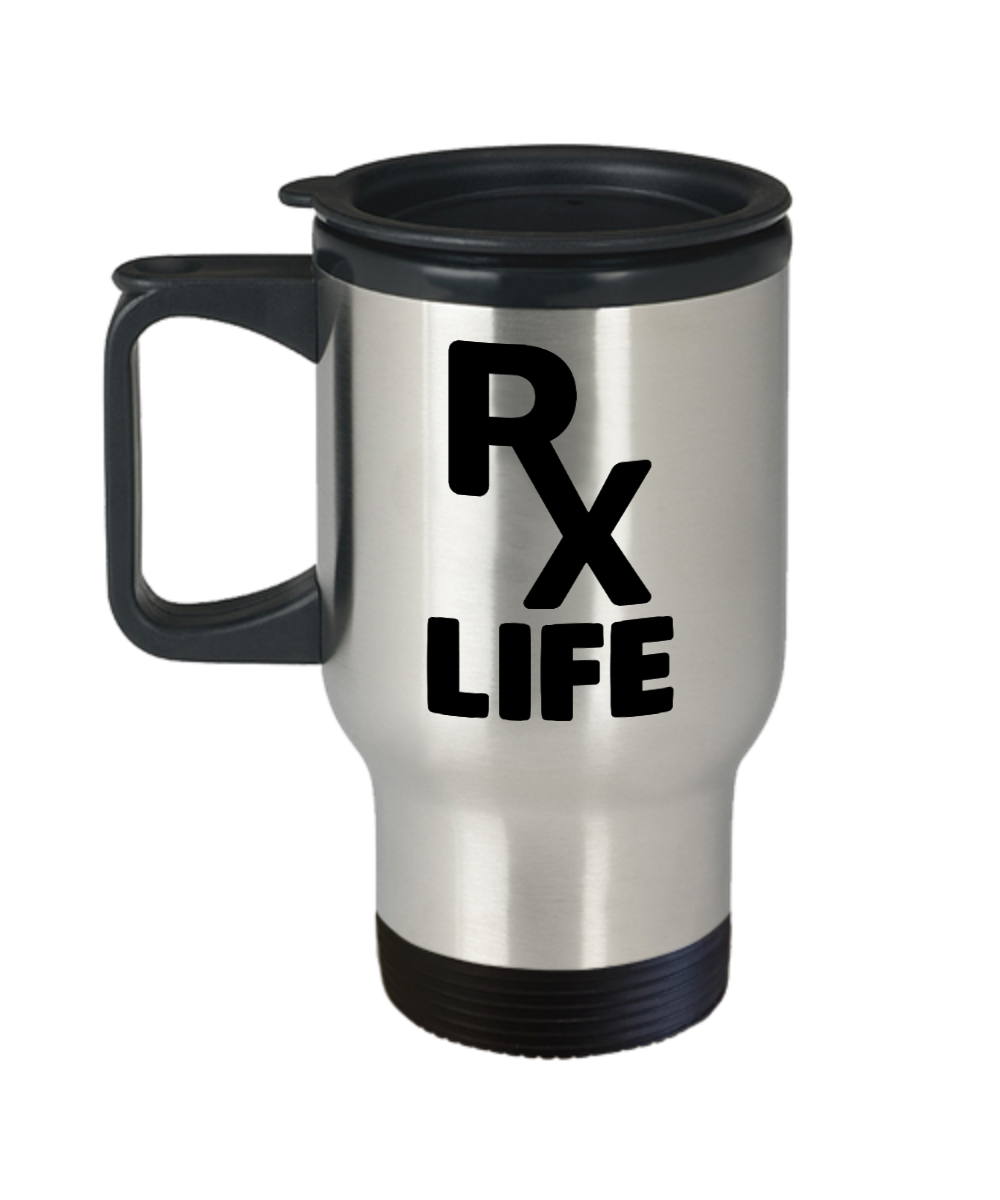 Pharmacist Gifts Rx Life Birthday Christmas Gift Idea For Men Women Travel Mug