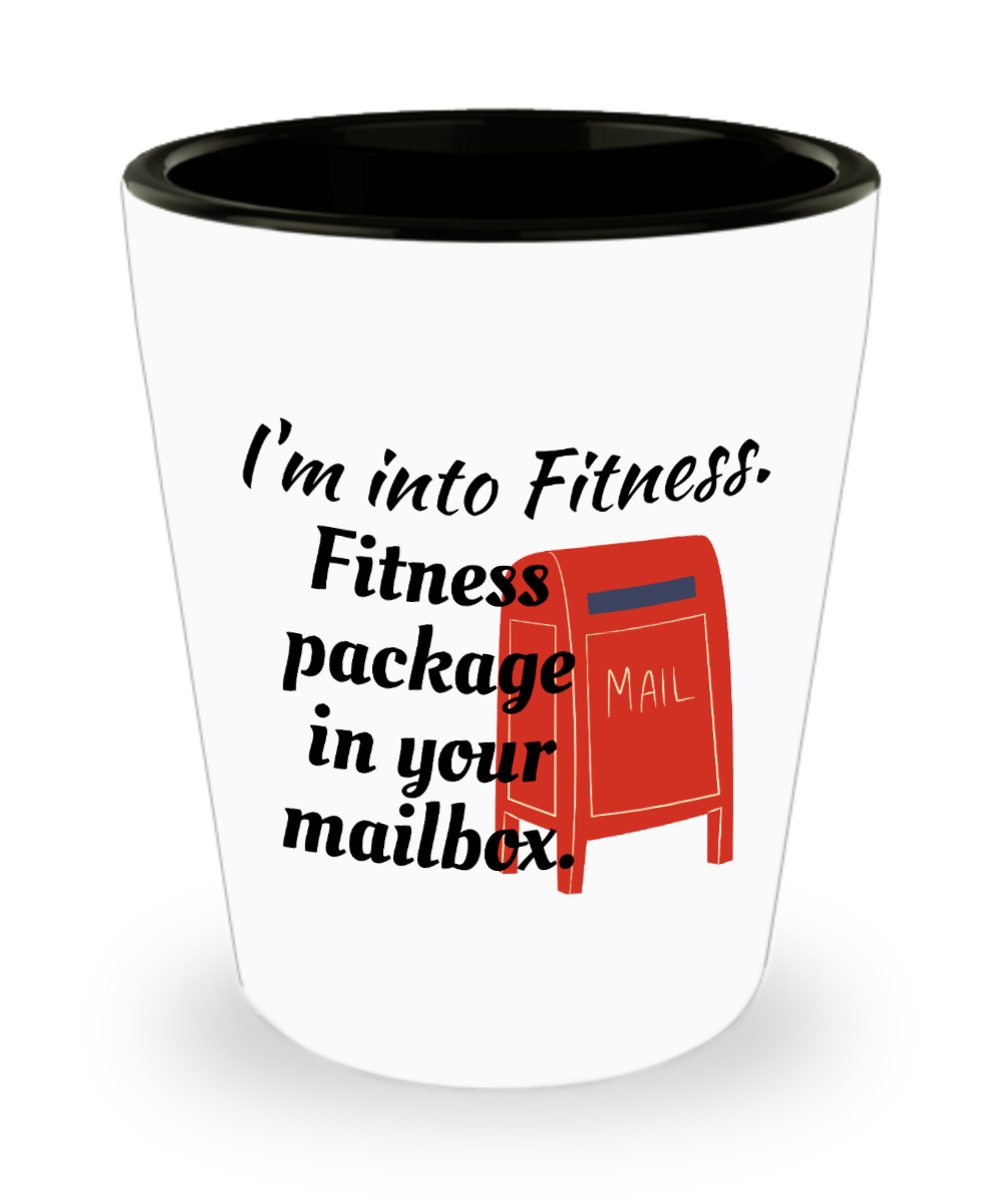 Postal Worker Gifts Im Into Fitness Birthday Christmas Gift Idea For Men Women Shot Glass