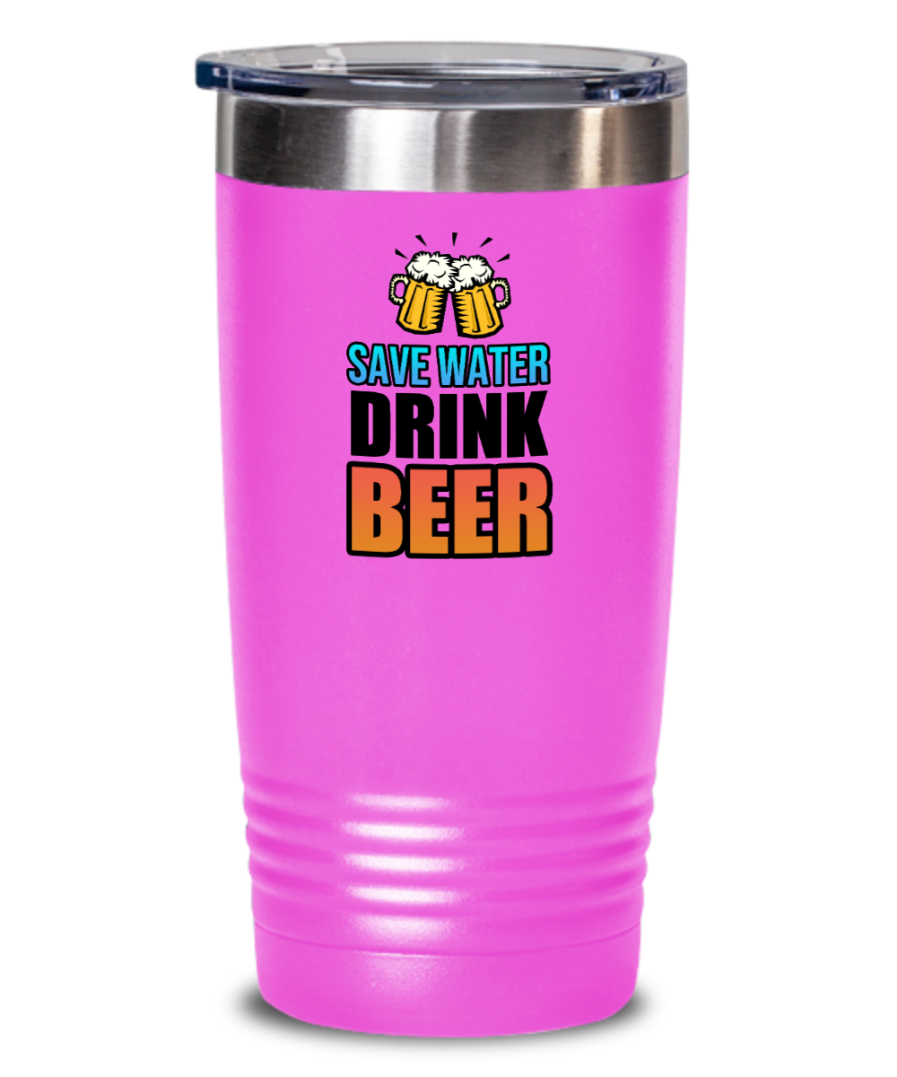 Bartender Gifts Save Water Drink Beer Birthday Christmas Gift Idea 20oz or 30oz Tumbler