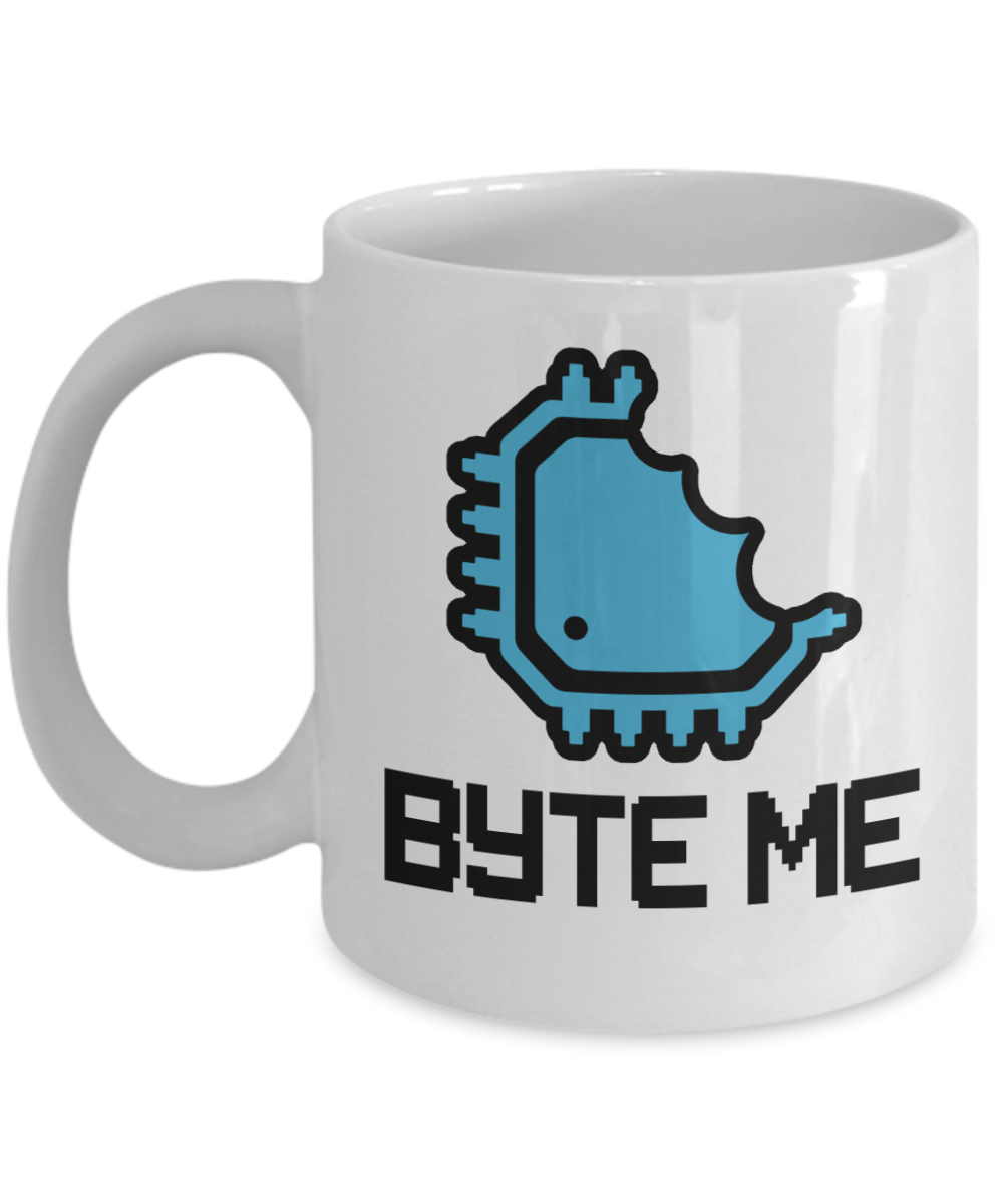 Computer Programming Gifts Coffee Mug Byte Me Birthday Christmas Gift Idea For Men Women 11 oz or 15 oz