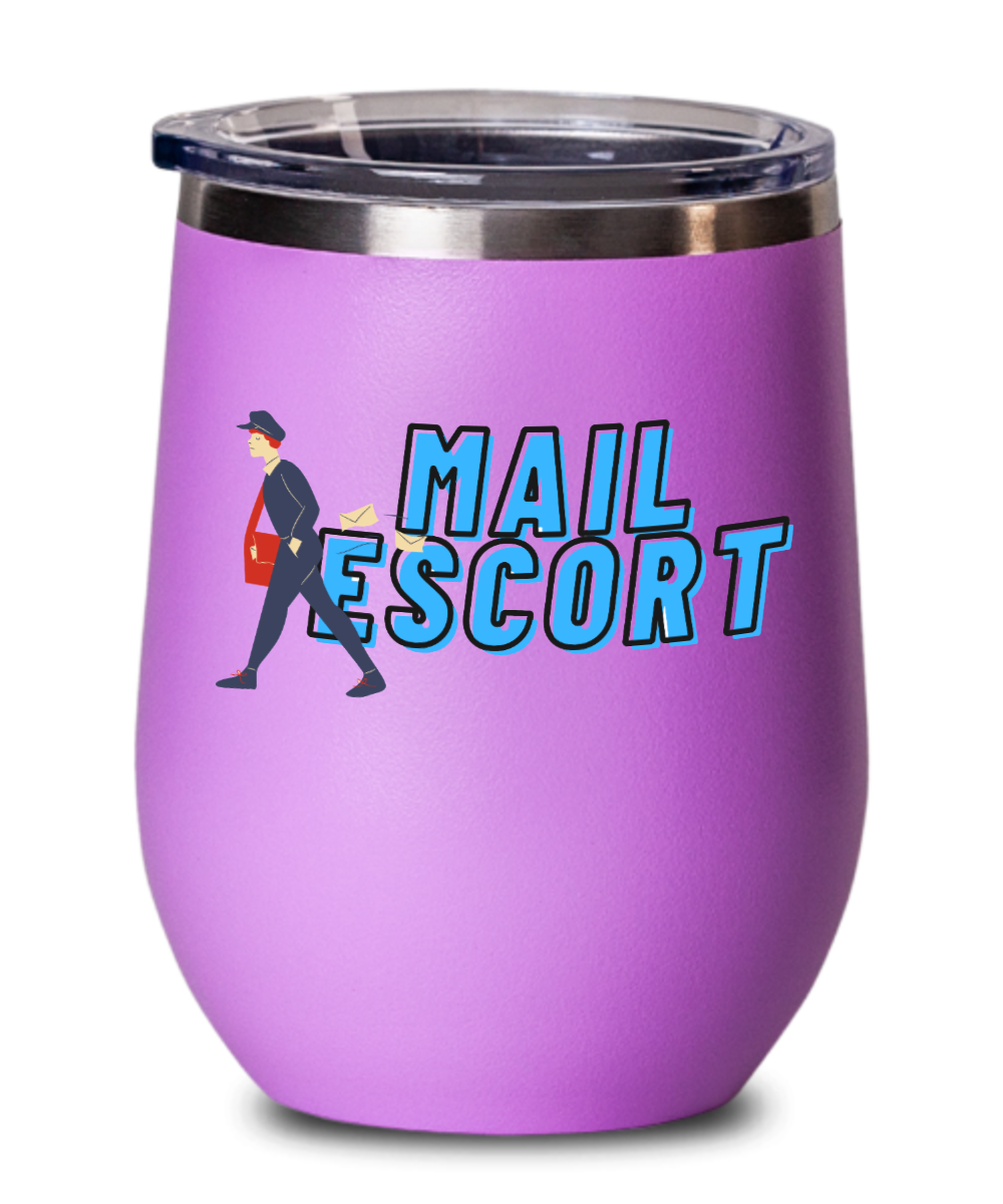 Postal Worker Gifts Mail Escort Birthday Christmas Gift Idea For Men Wine Glass