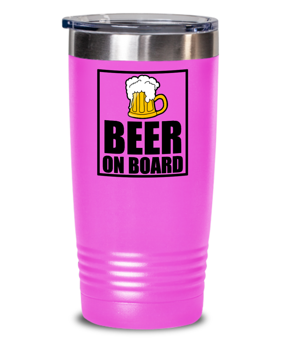 Bartender Gifts Beer On Board Birthday Christmas Gift Idea 20oz or 30oz Tumbler