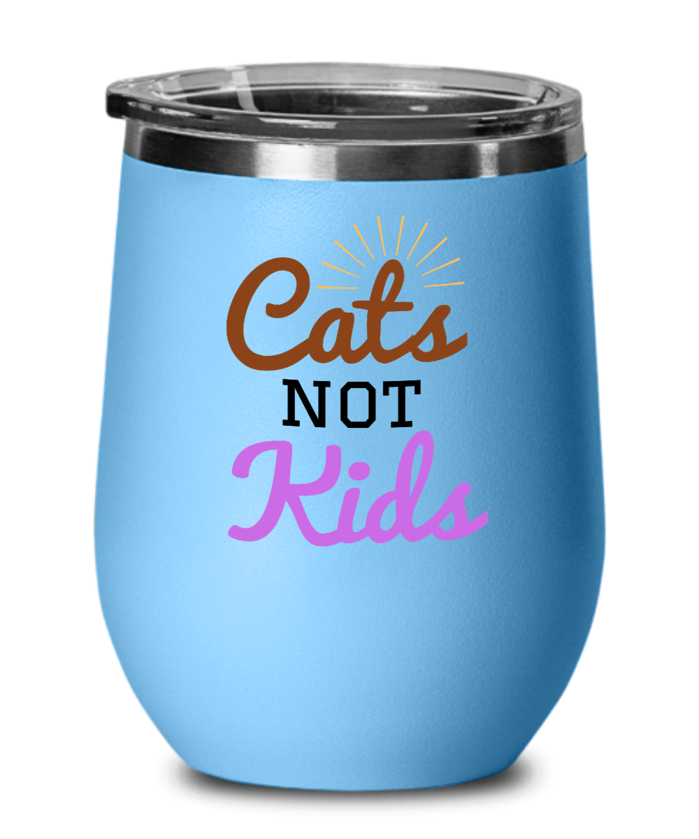 Cat Lovers Gifts Cats Not Kids Birthday Christmas Gift Idea For Men Women Wine Glass