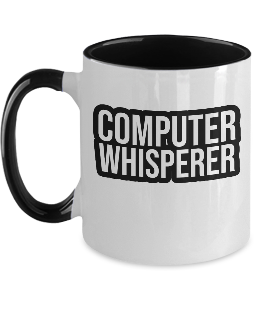 Computer Programming Gifts Computer Whisperer Birthday Christmas Gift Idea For Men Women Two Tone Coffee Mug 11oz