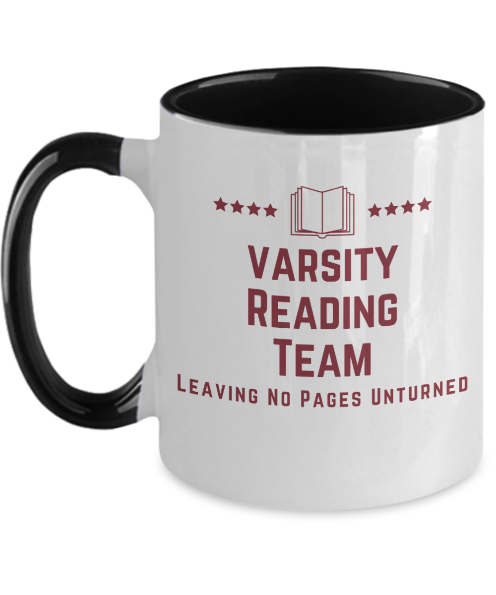 Librarian Gifts Varsity Reading Team Birthday Christmas Gift Idea For Men Women Two Tone Coffee Mug 11oz