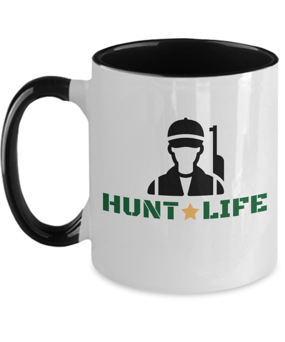 Hunting Gifts Hunt Life Birthday Christmas Gift Idea Two Tone Red Coffee Mug 11oz