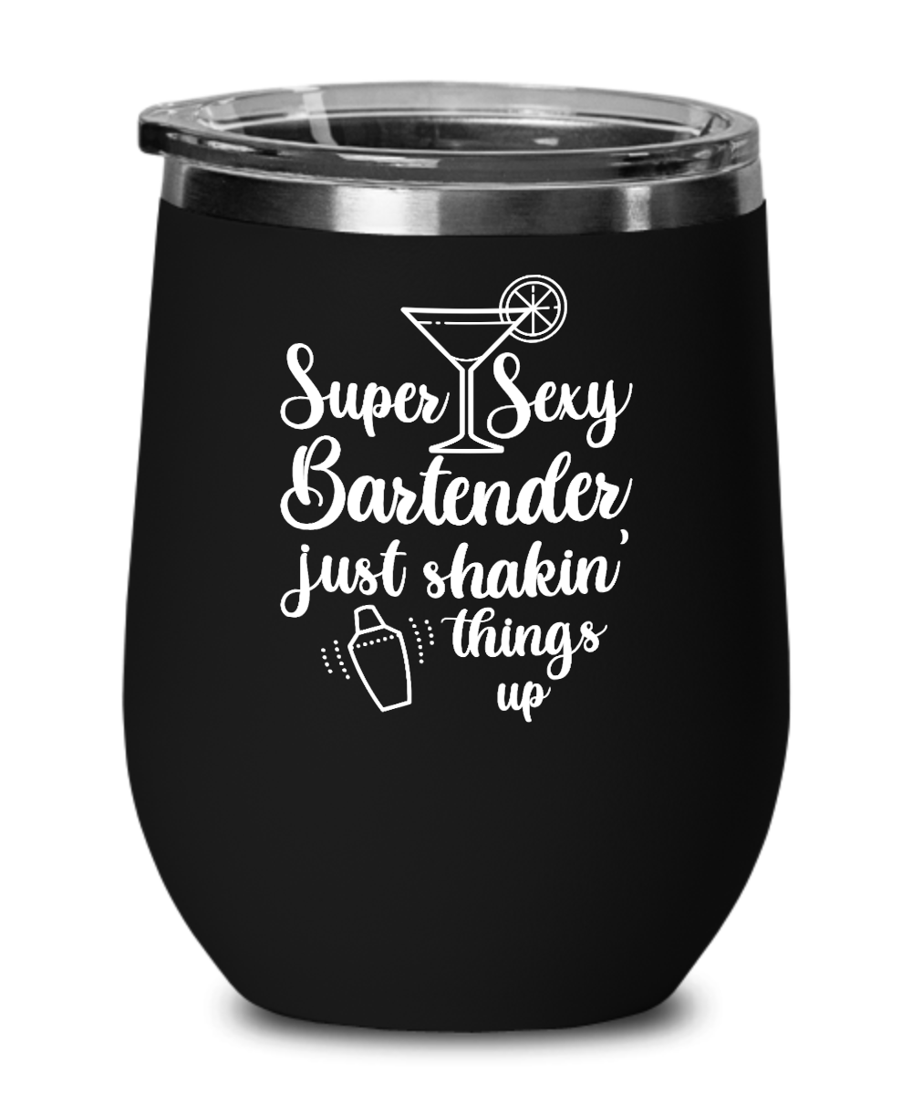 Bartender Gifts Super Sexy Bartender Birthday Christmas Gift Idea For Men Women Wine Glass