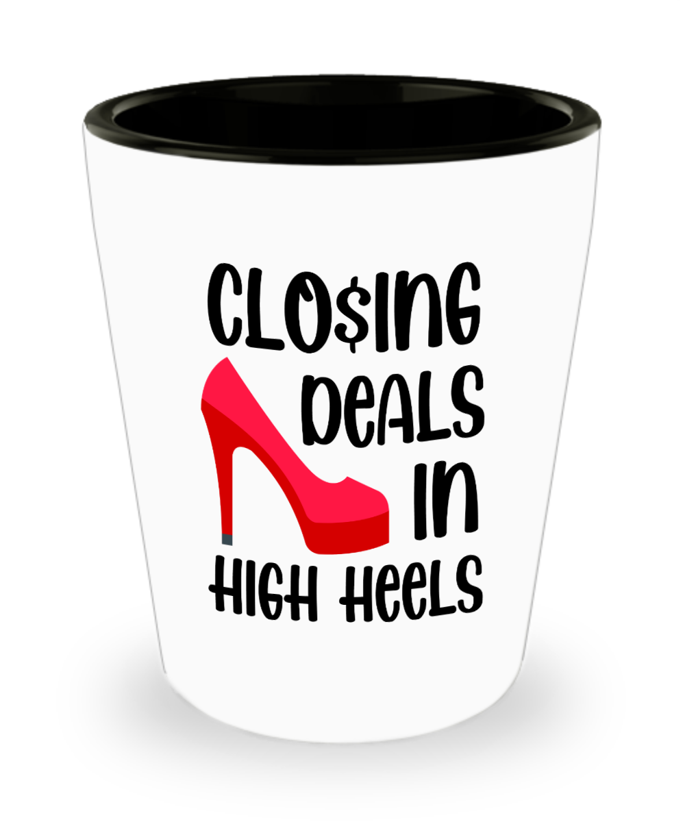 Realtor Gifts Closing Deals In High Heels Birthday Christmas Gift Idea Shot Glass