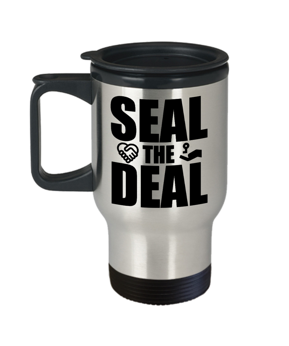 Realtor Gifts Seal The Deal Birthday Christmas Gift Idea For Men Women Travel Mug