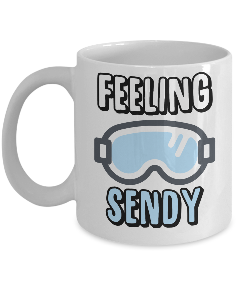 Skiing Gifts Coffee Mug Feeling Sendy Birthday Christmas Gift Idea For Men Women 11 oz or 15 oz