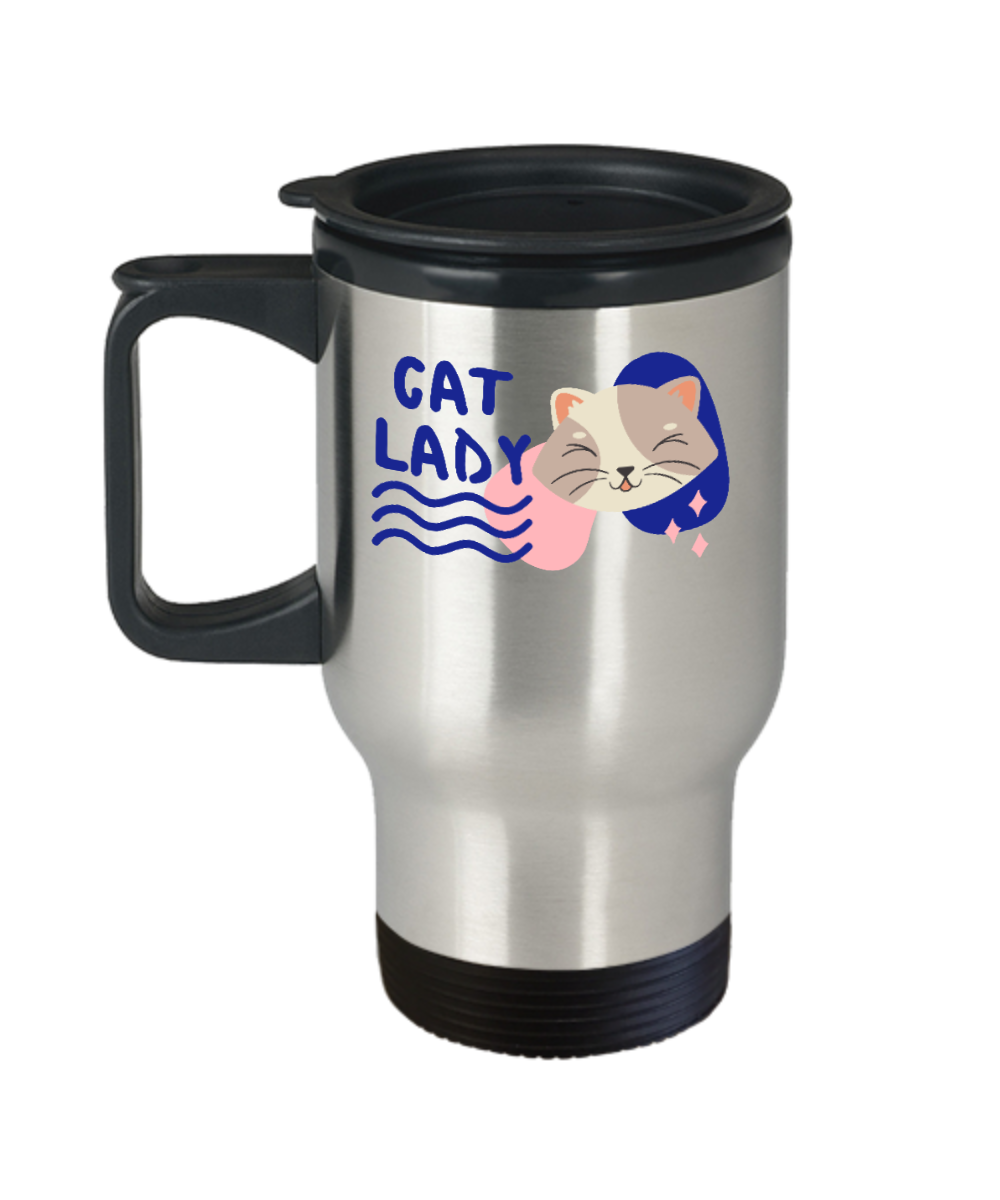 Cat Lovers Gifts Cat Lady Birthday Christmas Gift Idea For Women Travel Mug