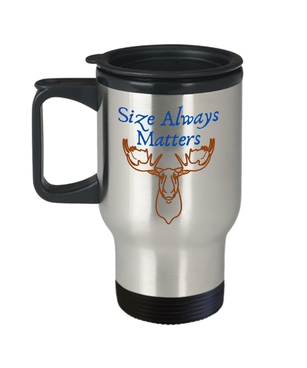 Hunting Gifts Size Always Matters Birthday Christmas Gift Idea For Men Women Travel Mug