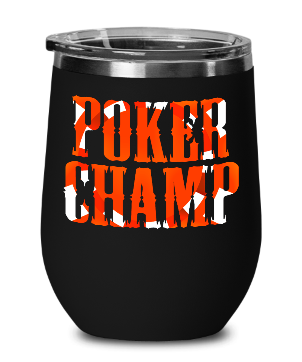 Poker Gifts Poker Champ Birthday Christmas Gift Idea For Men Women Wine Glass