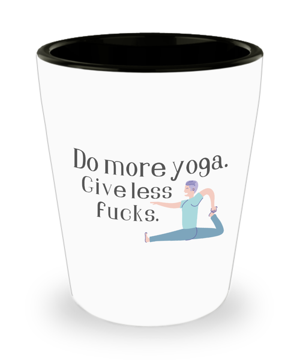 Yoga Gifts Do More Yoga Birthday Christmas Gift Idea For Men Women Shot Glass