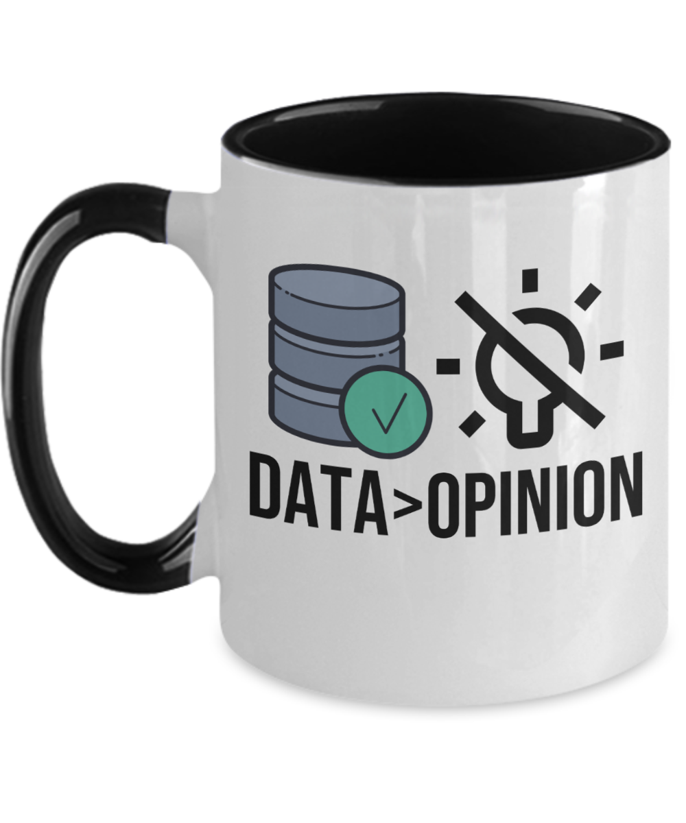 Computer Programming Gifts Data Opinion Birthday Christmas Gift Idea For Men Women Two Tone Coffee Mug 11oz