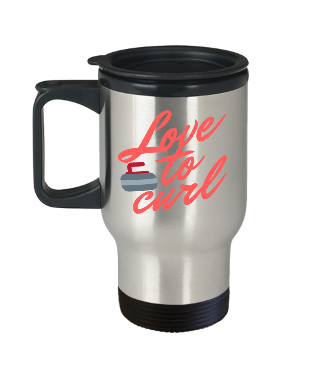 Curling Sport Gifts Love To Curl Birthday Christmas Gift Idea For Men Women Travel Mug