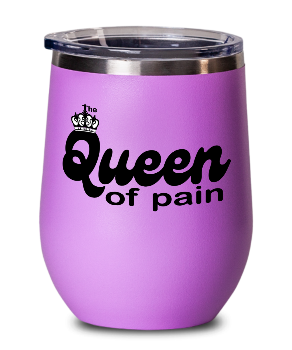 Massage Gifts Queen Of Pain Birthday Christmas Gift Idea For Women Wine Glass