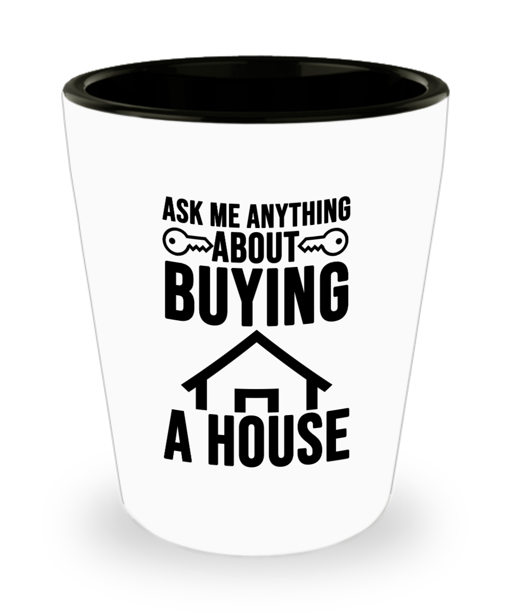 Realtor Gifts Ask Me Anything About Buying Birthday Christmas Gift Idea Shot Glass