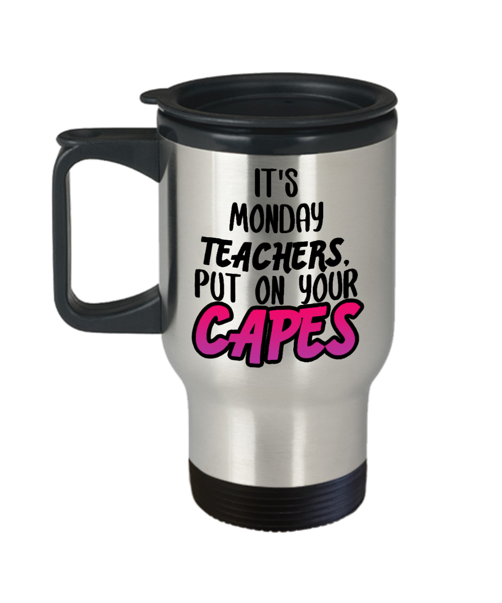 Teacher Gifts Its Monday Teachers Birthday Christmas Gift Idea For Men Women Travel Mug