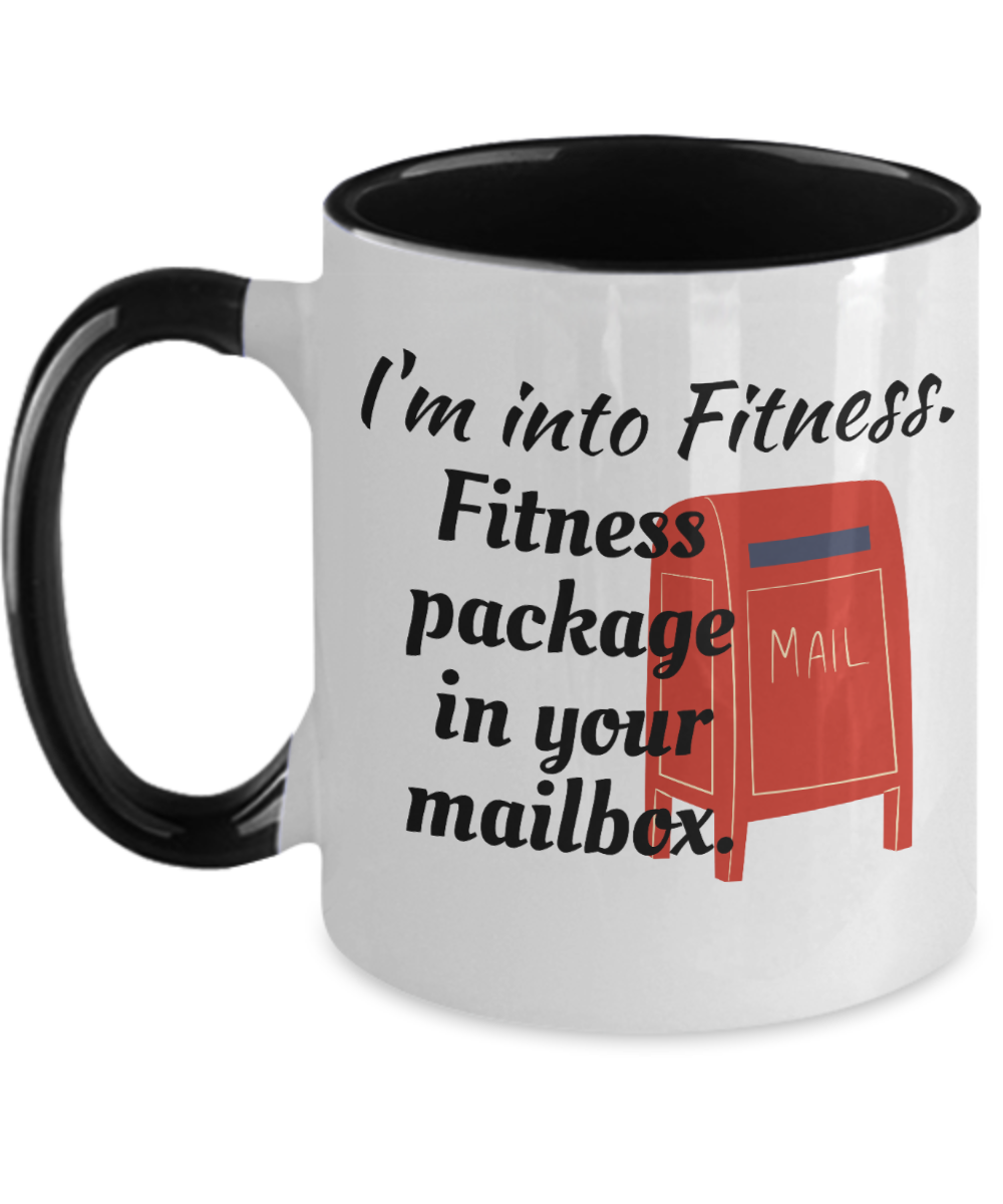 Postal Worker Gifts Im Into Fitness Birthday Christmas Gift Idea Two Tone Coffee Mug 11oz