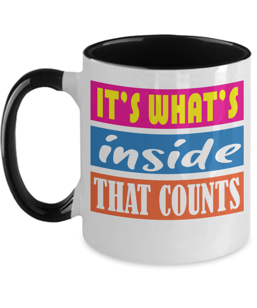 Gynecologist Gifts Its Whats Inside That Counts Birthday Christmas Gift Idea Two Tone Coffee Mug 11oz