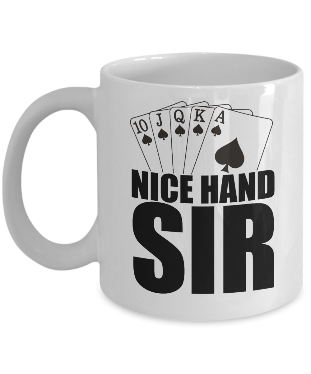 Poker Gifts Coffee Mug Nice Hand Sir Birthday Christmas Gift Idea For Men 11 oz or 15 oz