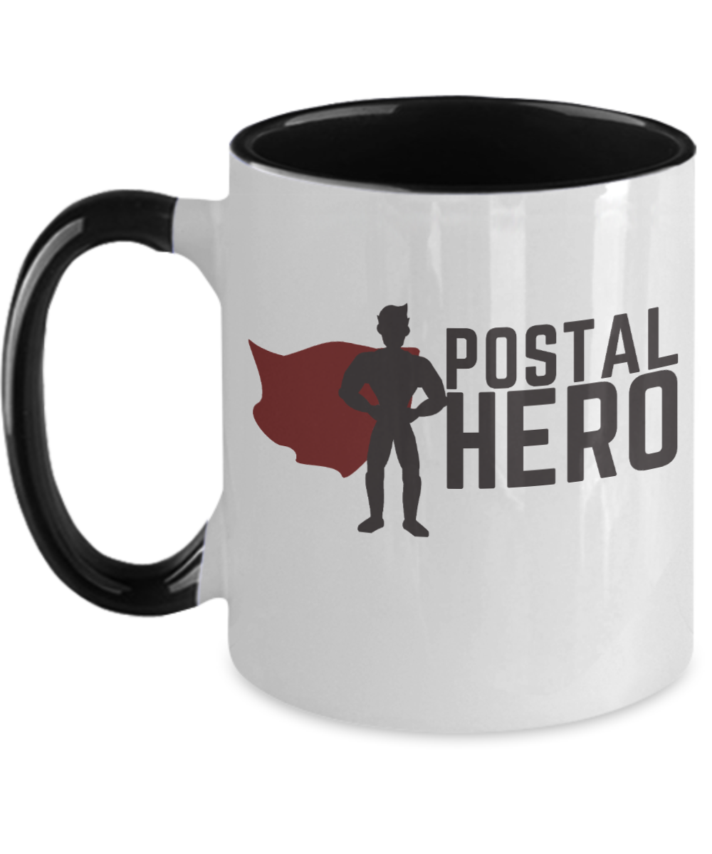 Postal Worker Gifts Postal Hero Birthday Christmas Gift Idea Two Tone Coffee Mug 11oz