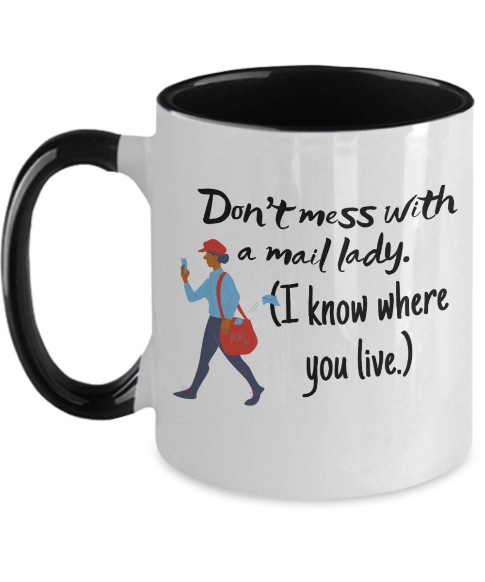 Postal Worker Gifts Mail Lady Birthday Christmas Gift Idea For Women Two Tone Coffee Mug 11oz