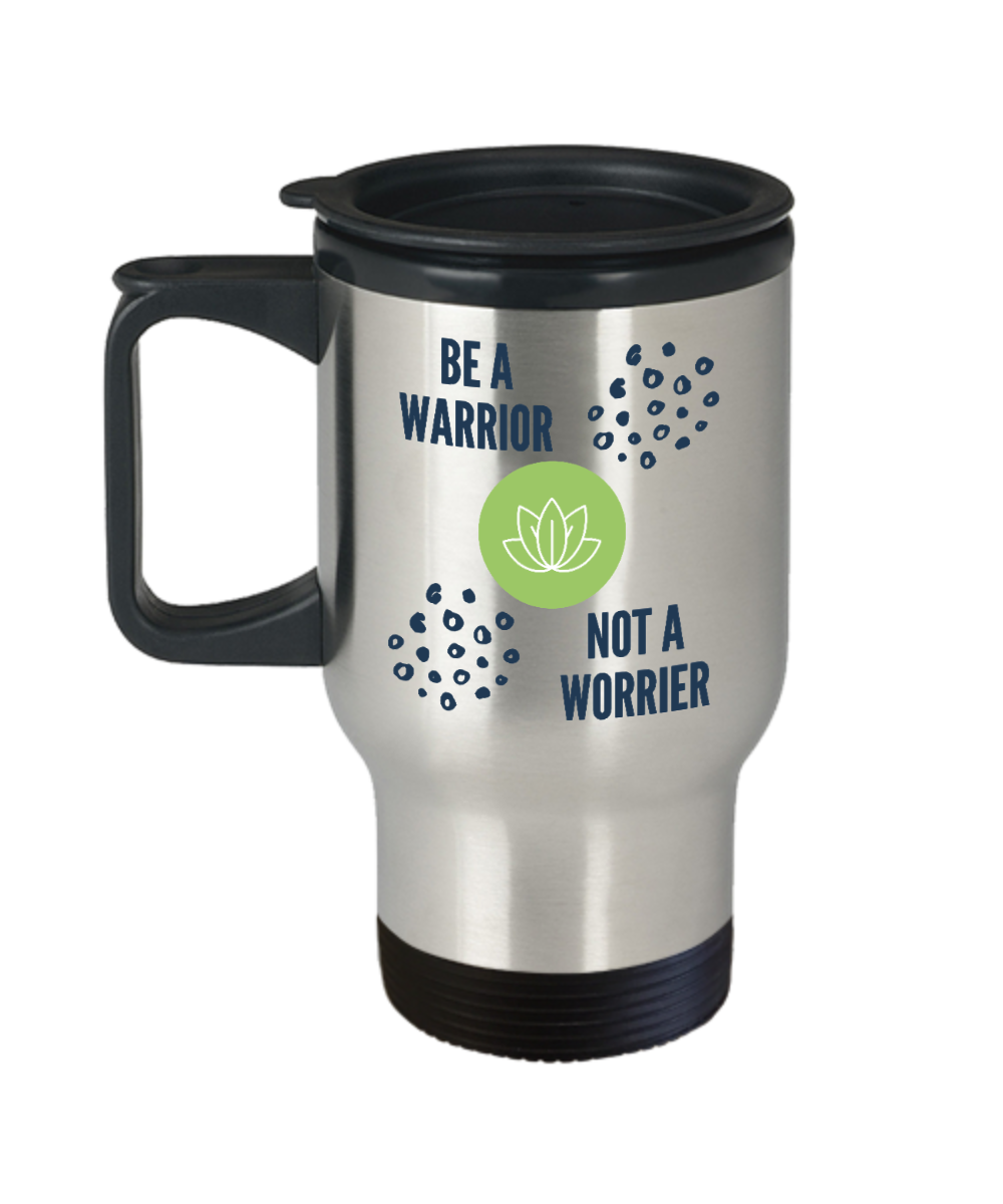 Yoga Gifts Be A Warrior Birthday Christmas Gift Idea For Men Women Travel Mug