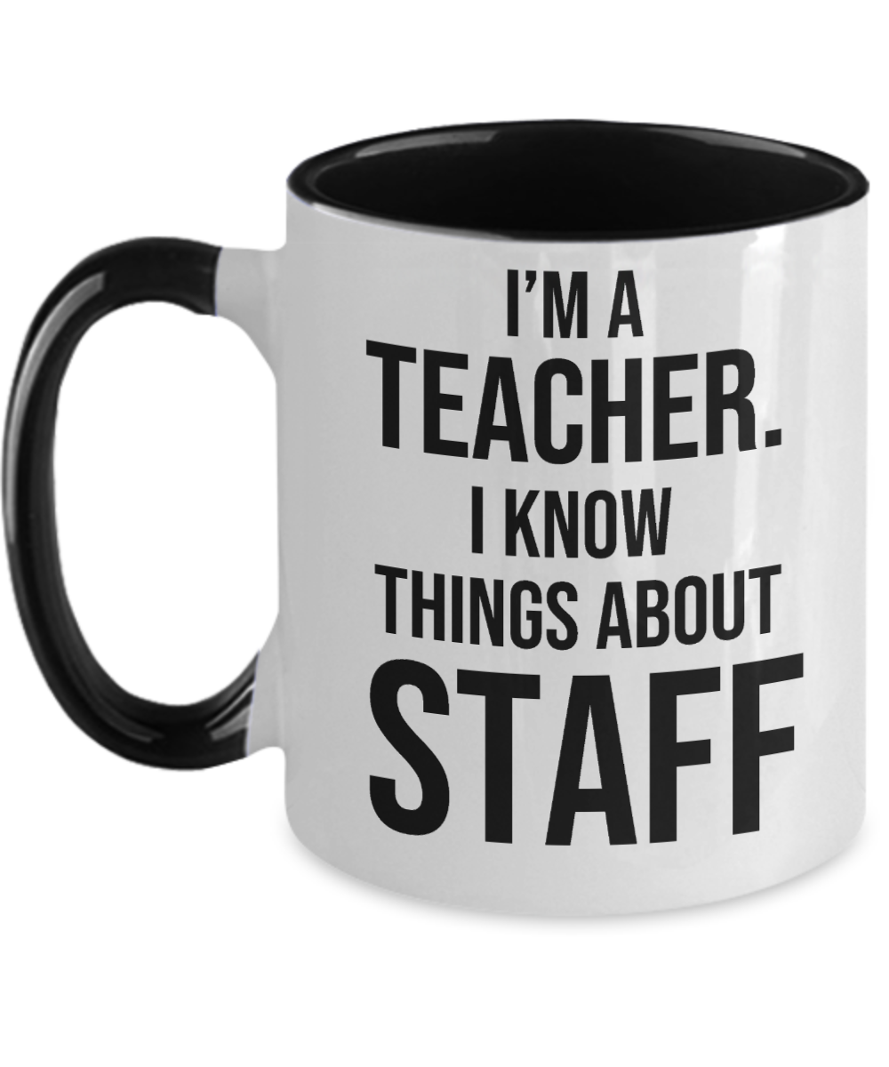 Teacher Gifts Im A Teacher Birthday Christmas Gift Idea Two Tone Coffee Mug 11oz