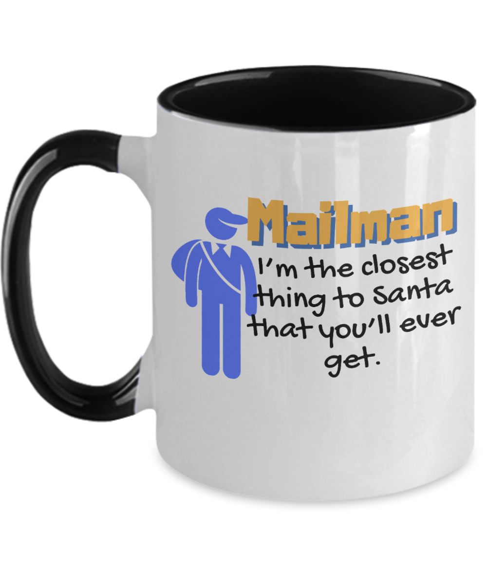 Postal Worker Gifts Mailman Birthday Christmas Gift Idea For Men Two Tone Coffee Mug 11oz