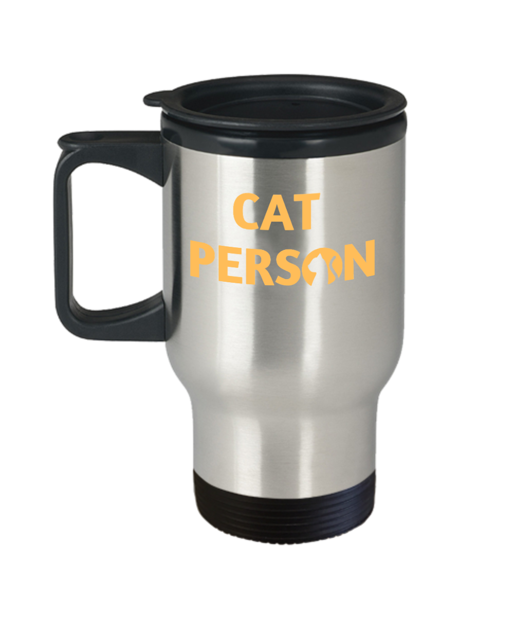 Cat Lovers Gifts Cat Person Birthday Christmas Gift Idea For Men Women Travel Mug