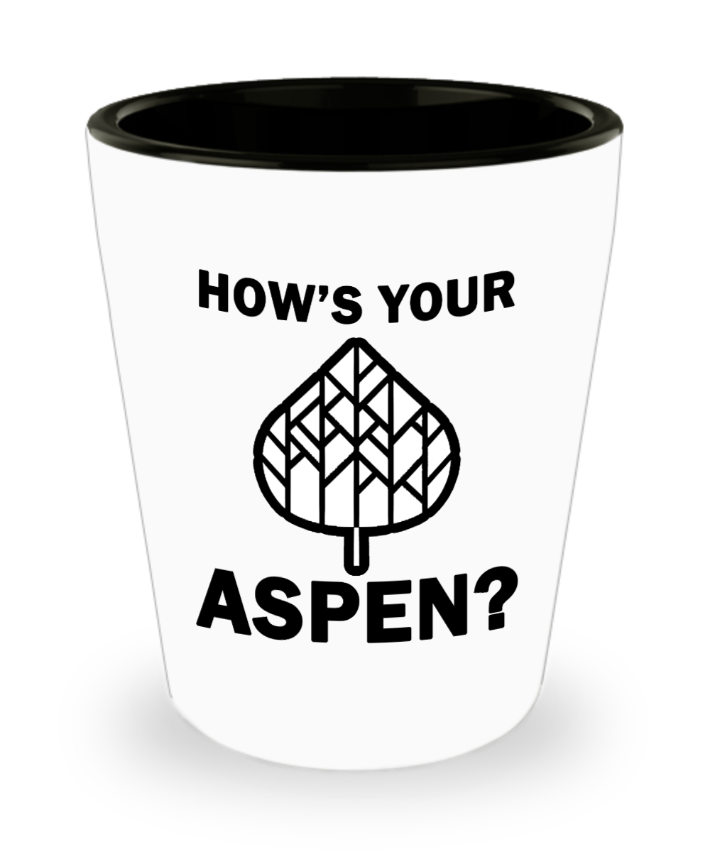 Skiing Gifts Hows Your Aspen Birthday Christmas Gift Idea For Men Women Shot Glass