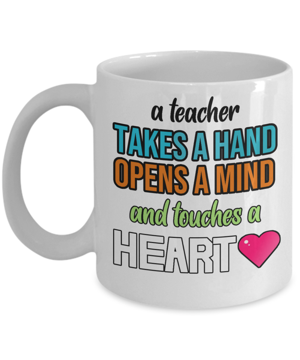 11 oz or 15 oz Coffee Mug - Teacher Takes A Hand - Boyfriend, Girlfriend, Birthday, Funny, Novelty, Gift