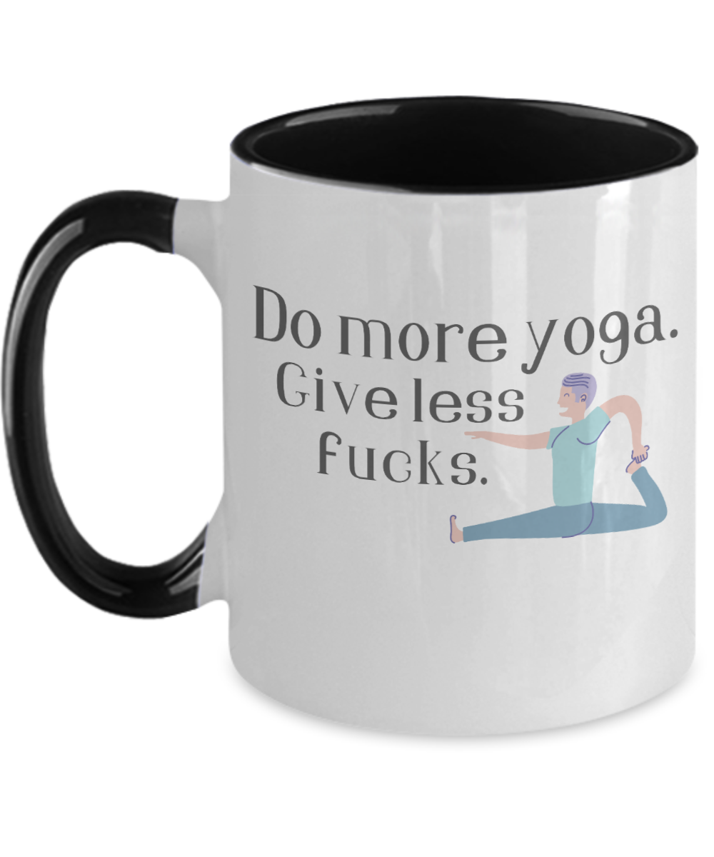 Yoga Gifts Do More Yoga Birthday Christmas Gift Idea For Men Women Two Tone Coffee Mug 11oz