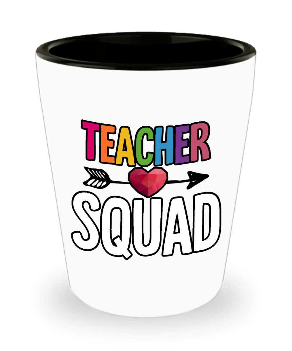 Teacher Gifts Teacher Squad Birthday Christmas Gift Idea For Men Women Shot Glass