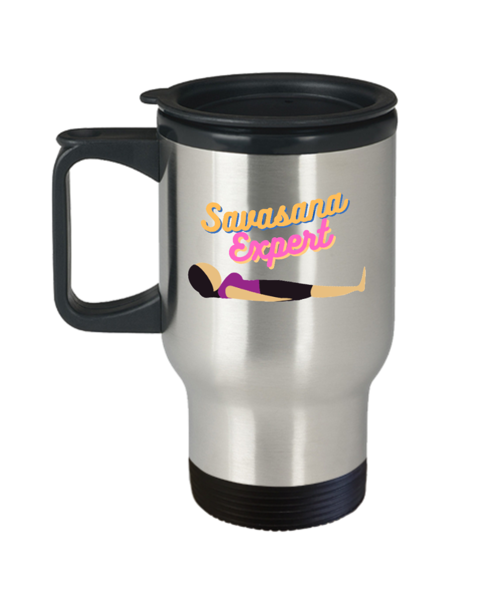 Yoga Gifts Savasana Expert Birthday Christmas Gift Idea For Women Travel Mug