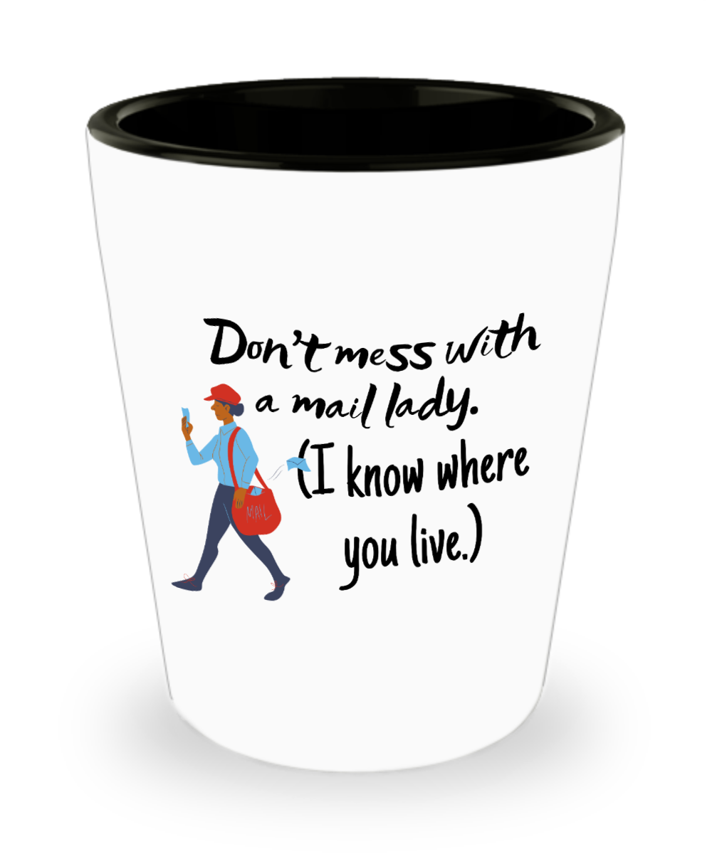 Postal Worker Gifts Mail Lady Birthday Christmas Gift Idea For Women Shot Glass