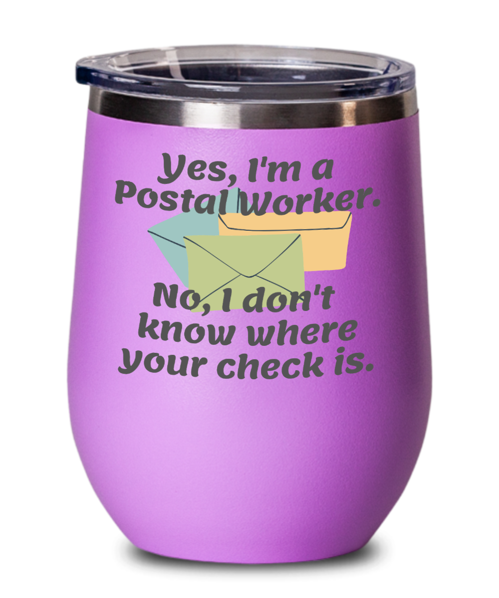 Postal Worker Gifts Im A Postal Worker Birthday Christmas Gift Idea For Men Women Wine Glass