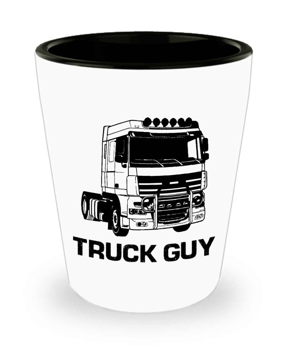 Trucker Gifts Truck Guy Birthday Christmas Gift Idea For Men Women Shot Glass