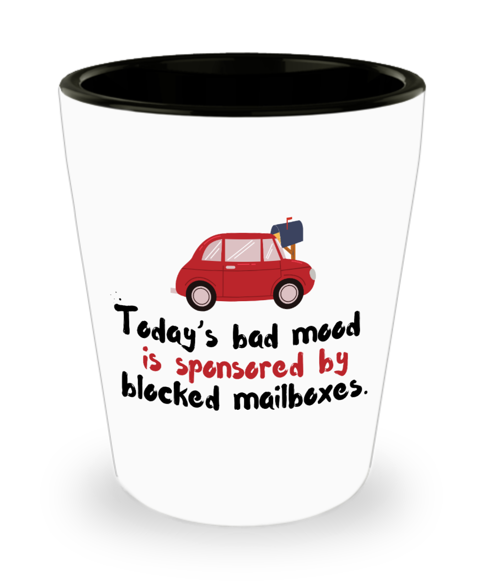 Postal Worker Gifts Blocked Mailboxes Birthday Christmas Gift Idea For Men Women Shot Glass