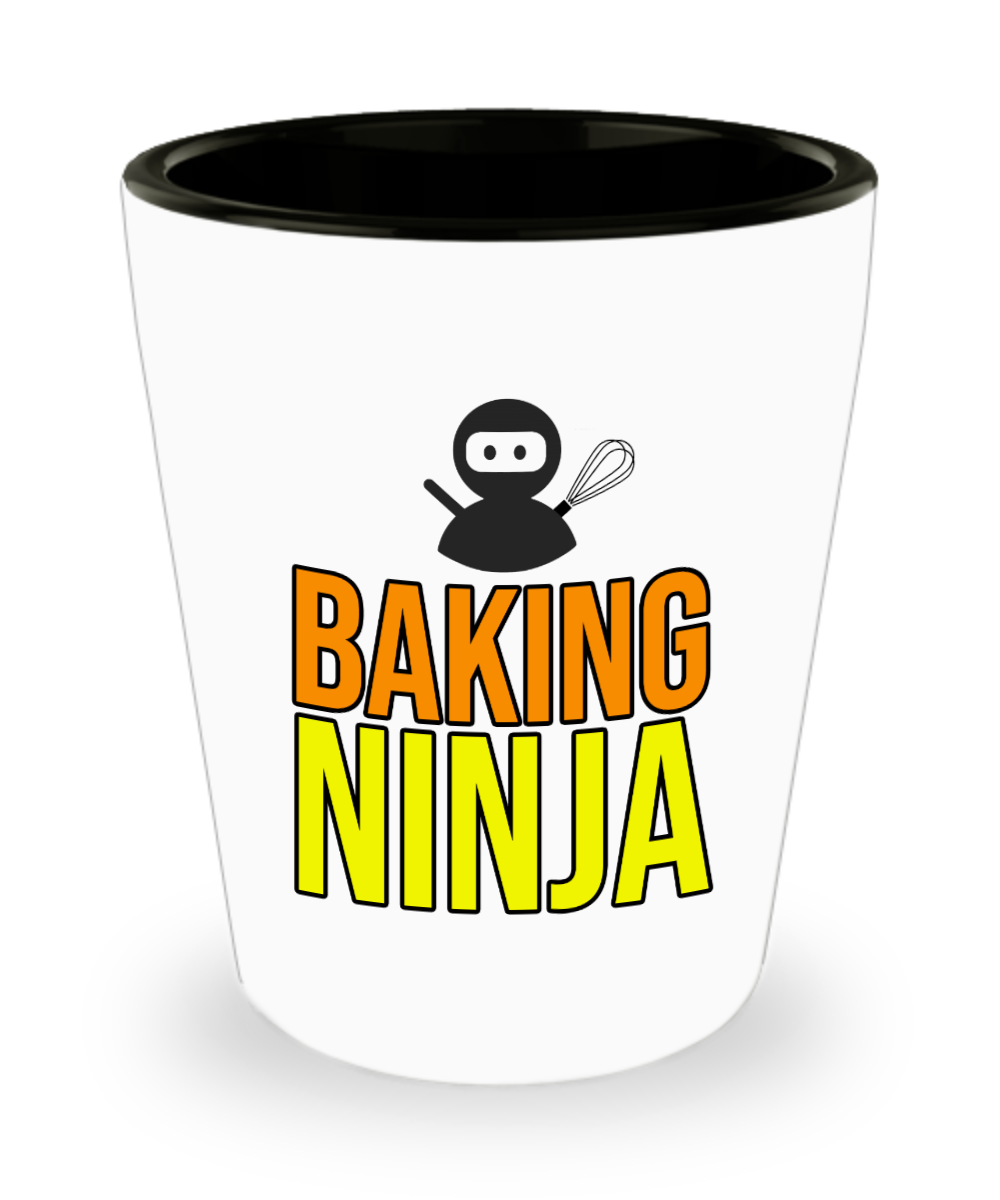 Baking Gifts Baking Ninja Birthday Christmas Gift Idea For Men Women Shot Glass