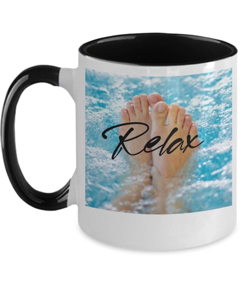 Massage Gifts Relax Birthday Christmas Gift Idea Two Tone Coffee Mug 11oz