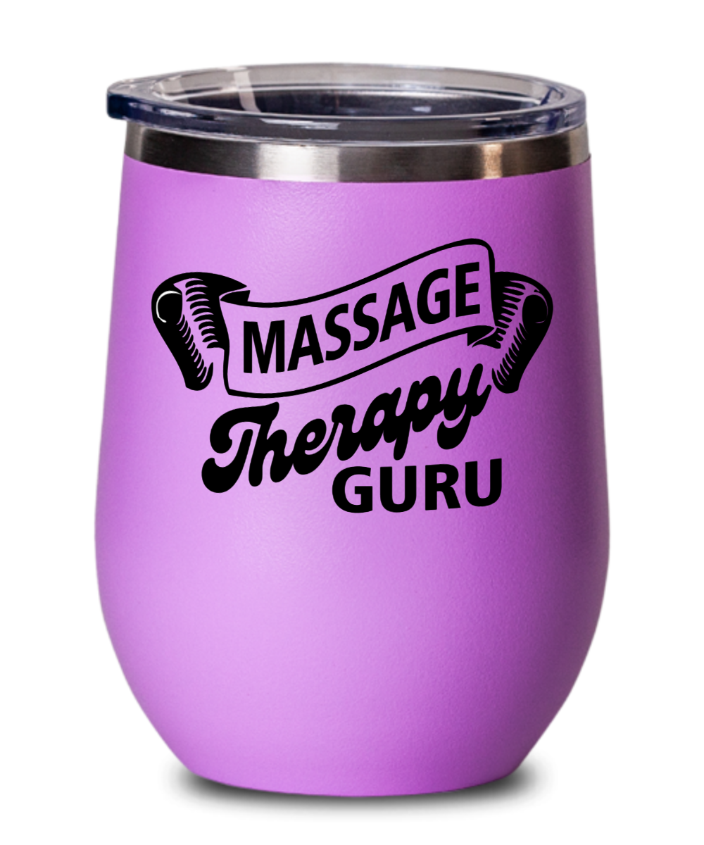 Massage Gifts Massage Therapy Guru Birthday Christmas Gift Idea For Men Women Wine Glass