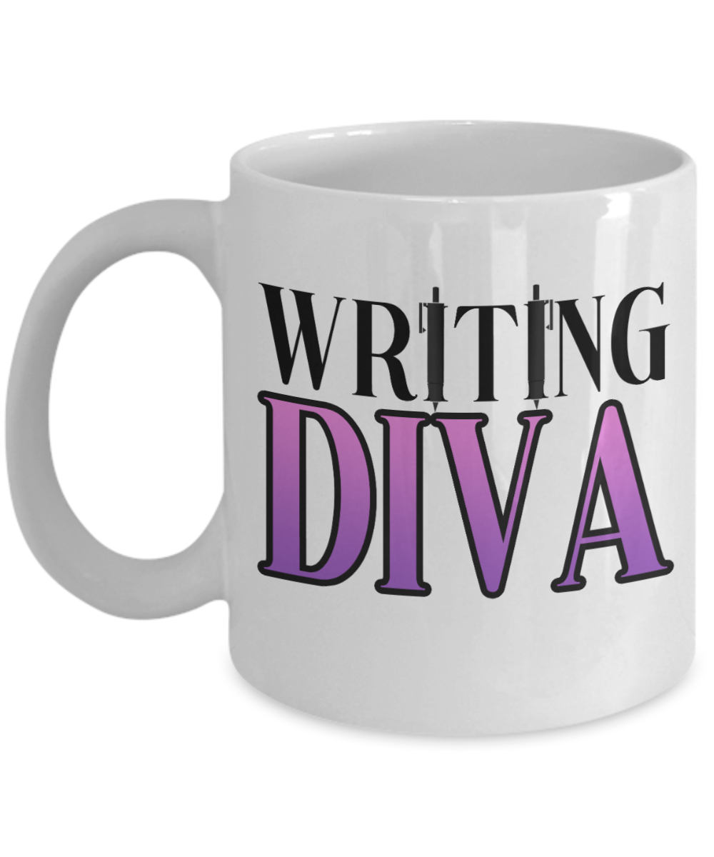 Journalist Gifts Coffee Mug Writing Diva Birthday Christmas Gift Idea For Women 11 oz or 15 oz