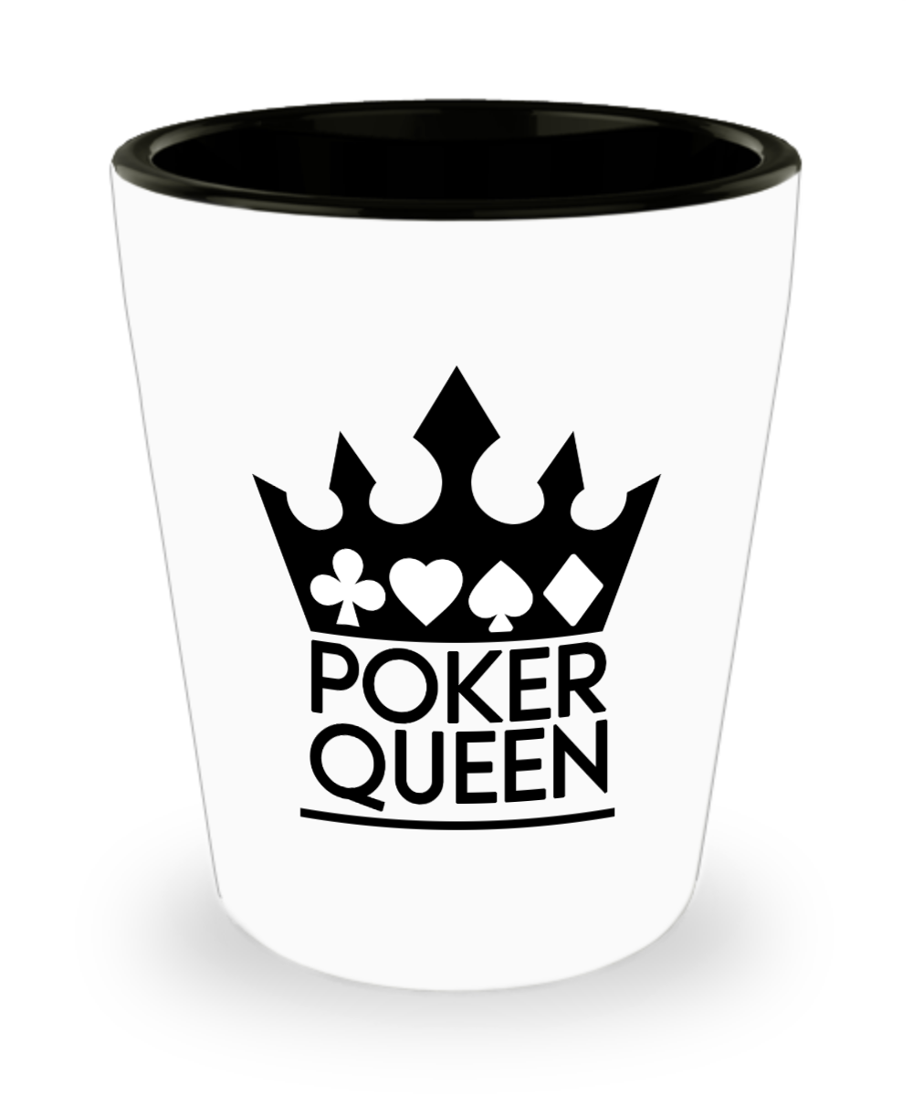 Poker Gifts Poker Queen Birthday Christmas Gift Idea For Women Shot Glass