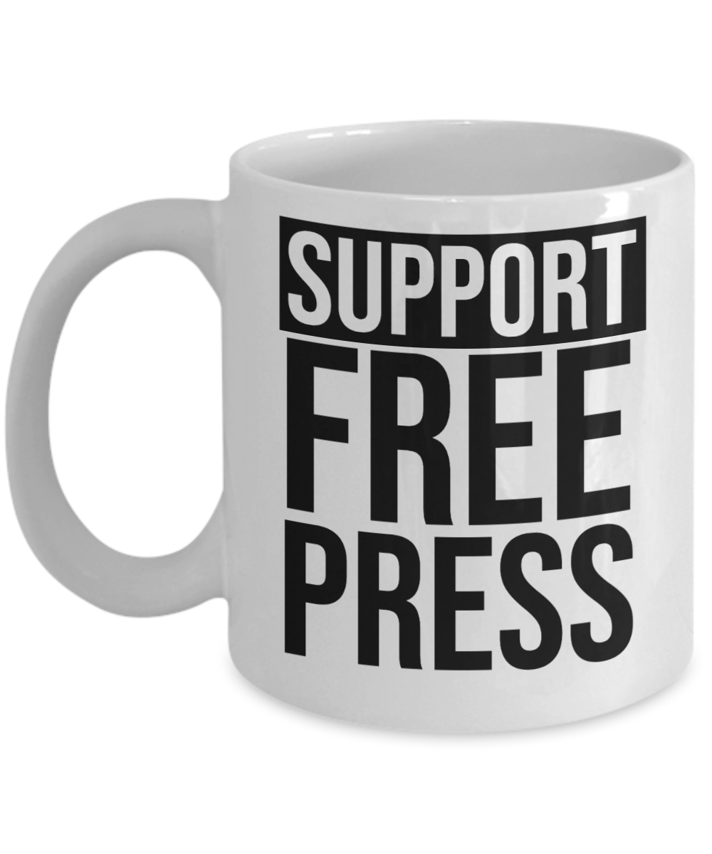 Journalist Gifts Coffee Mug Support Free Press Birthday Christmas Gift Idea For Men Women 11 oz or 15 oz