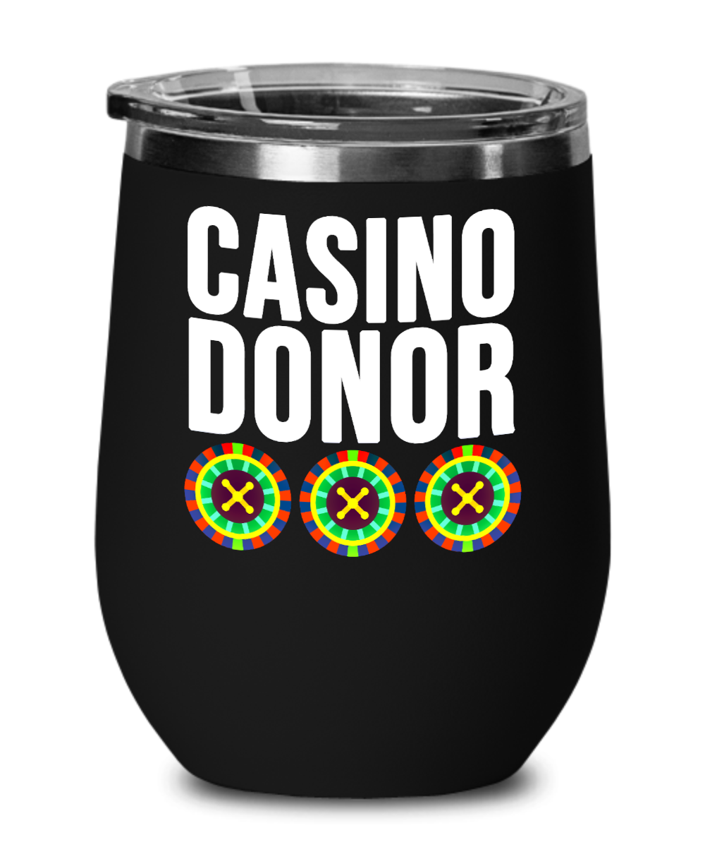 Poker Gifts Casino Donor Birthday Christmas Gift Idea For Men Women Wine Glass