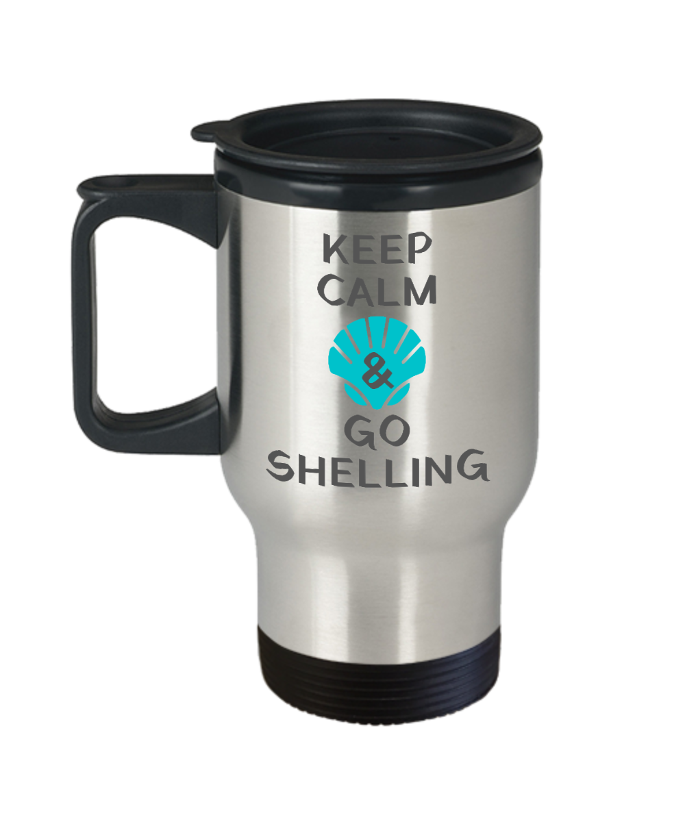 Hunting Gifts Keep Calm And Go Shelling Birthday Christmas Gift Idea For Men Women Travel Mug