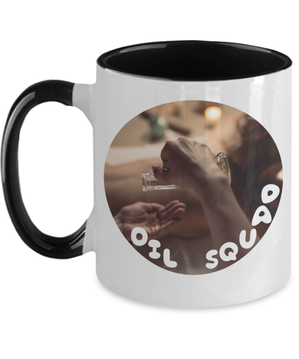 Massage Gifts Oil Squad Birthday Christmas Gift Idea Two Tone Coffee Mug 11oz